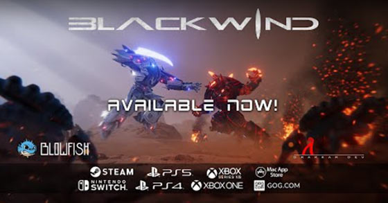 the sci-fi action platformer blackwind is now available for pc and consoles