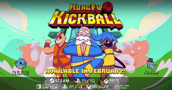 the team-based sports platform fighter kungfu kickball is coming to pc and consoles on february 10th 2022