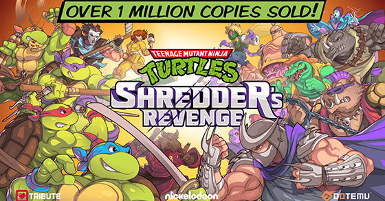 tmnt shredders revenge has now sold over 1 million copies since its release