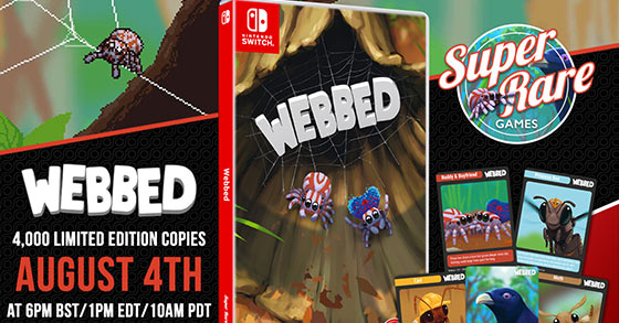 the adorable 2d physics platformer webbed is getting a physical release for the nintendo switch on august 4th 2022