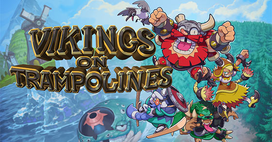 the beautiful pixel art co-op adventure vikings on trampolines has just been announced for pc and consoles
