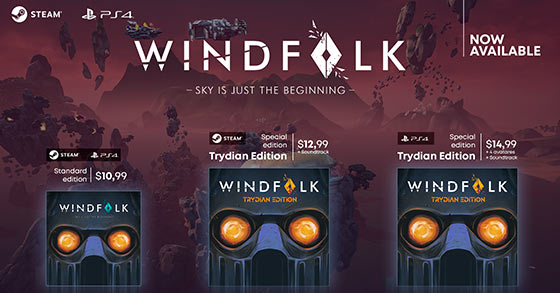 windfolk sky is just the beginning trydian edition is now available for pc and the ps4