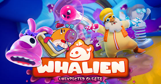 the colorful puzzle adventure whalien unexpected guests is now available for pc via steam