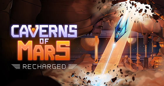 the retro-like vertical-scrolling shooter caverns of mars recharged is coming to pc and consoles in 2023