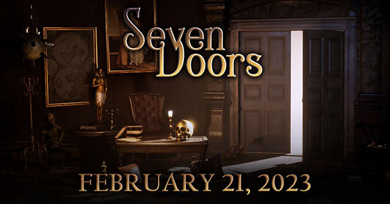 the first-person puzzle game seven doors is coming to consoles on february 21st 2023