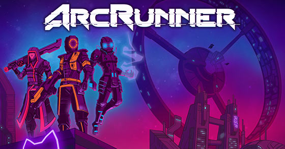 the cyberpunk roguelite shooter arcrunner is now available for pc via digital stores