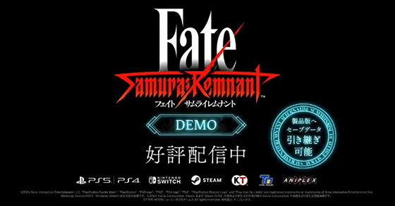 fate samurai remnant has just released its playable demo for pc and consoles