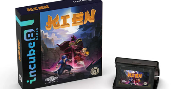 the retro action platformer rpg kien is now physically available! for gba