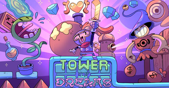 the retro rogelike platformer tower-of deams- is now available for pc via steam