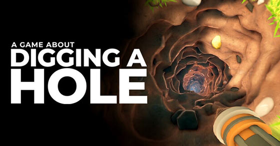 the intriguing minimalist game a game about digging a hole is now available for pc via steam