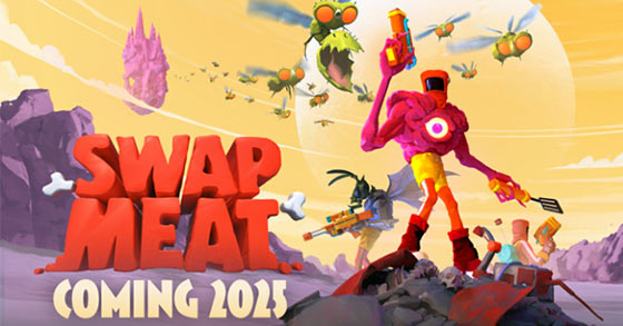 the co-op roguelite shooter swapmeat is coming to pc via steam in 2025