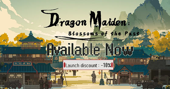 the 2d pixel art vn dragon maiden blossoms of the past is now available via steam