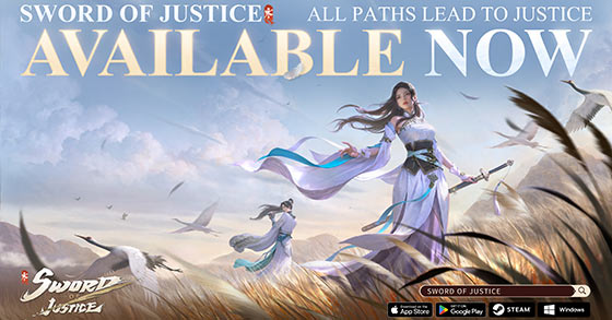the f2p mmorpg sword of justice is now available for pc and mobile devices