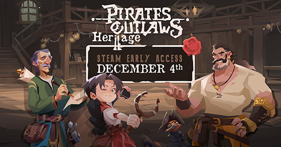 the roguelike deckbuilder pirates outlaws 2 heritage is coming to steam ea on december 4th