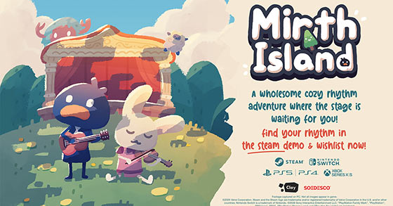 the cozy rhythm adventure mirth island is coming to pc and consoles in 2026