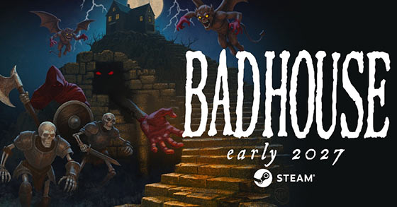 the dungeon crawling auto battler adventure bad house is coming to steam in early 2027