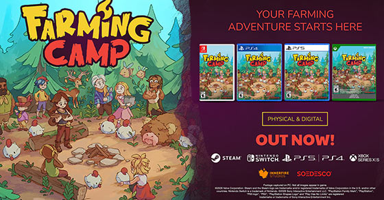 the story-driven farming adventure farming camp is out now for pc and consoles