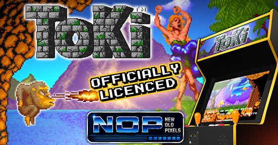 new old pixels is to bring the original toki arcade game to original retro hardware